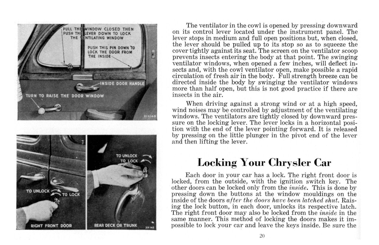 1939 Chrysler Owners Manual Page 47